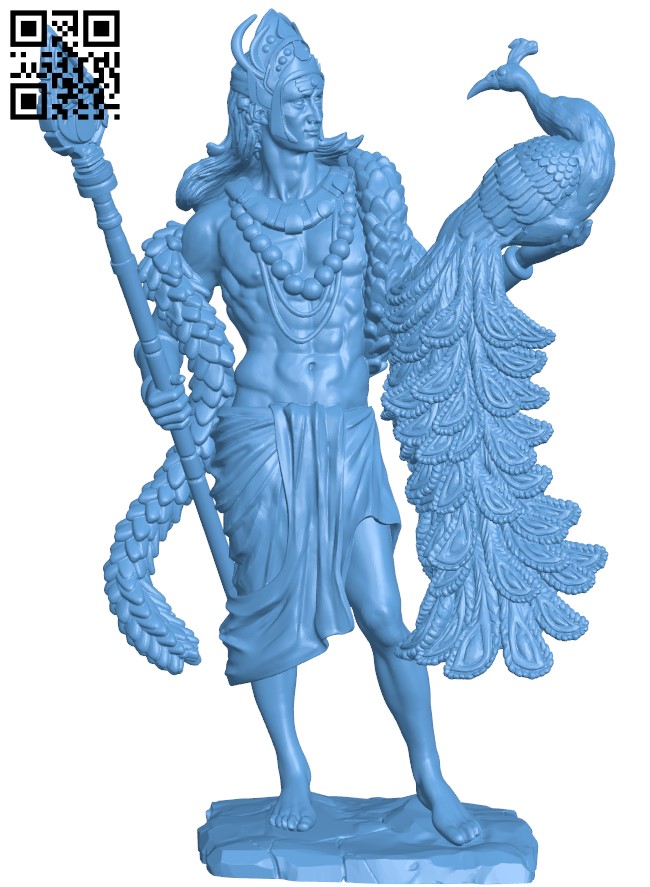 Skanda - Son of Shiva H010503 file stl free download 3D Model for CNC and 3d printer