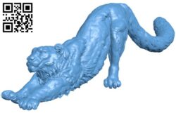 Snow Leopard H010411 file stl free download 3D Model for CNC and 3d printer