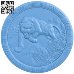 Tiger painting T0002687 download free stl files 3d model for CNC wood carving
