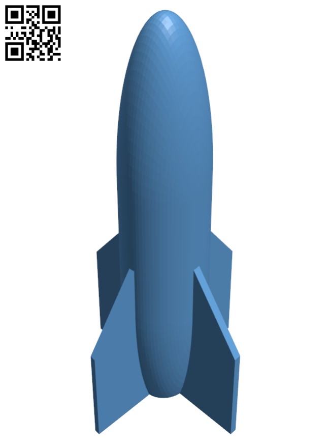 Toy rocket H010408 file stl free download 3D Model for CNC and 3d printer