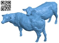 Two Cows H010414 file stl free download 3D Model for CNC and 3d printer