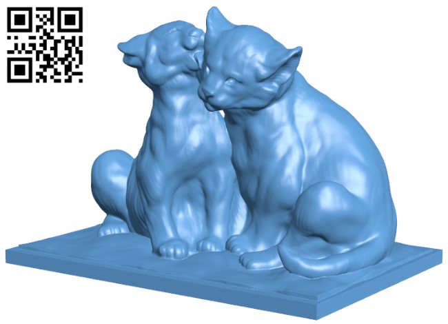 Two lion cubs H010648 file stl free download 3D Model for CNC and 3d printer