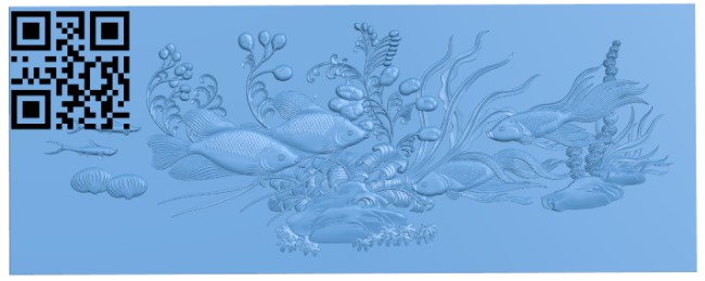 Undersea world painting T0002729 download free stl files 3d model for CNC wood carving