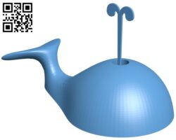 Wally whale – Toothpick holder H010577 file stl free download 3D Model for CNC and 3d printer