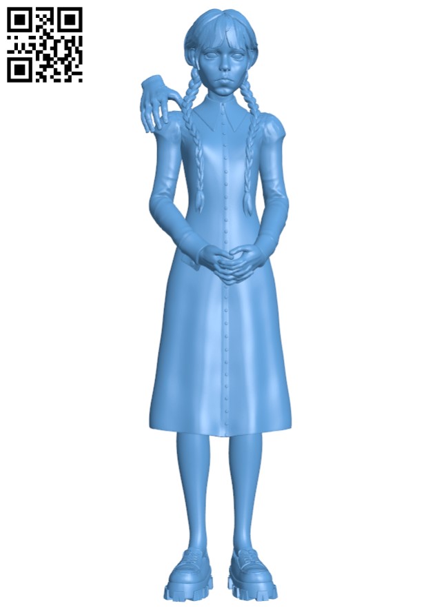 Wednesday Addams H010579 file stl free download 3D Model for CNC and 3d printer
