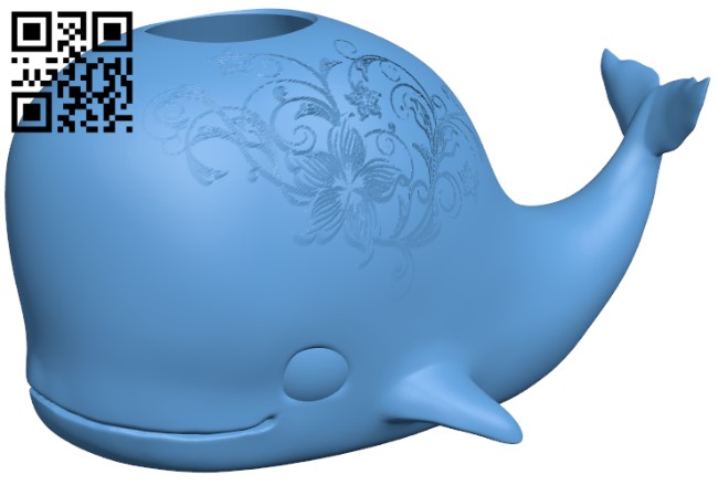 Whale pot H010580 file stl free download 3D Model for CNC and 3d printer