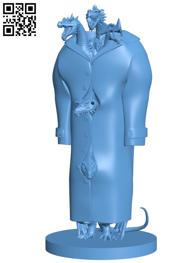 Wyrmlings in a trench coat H010585 file stl free download 3D Model for CNC and 3d printer