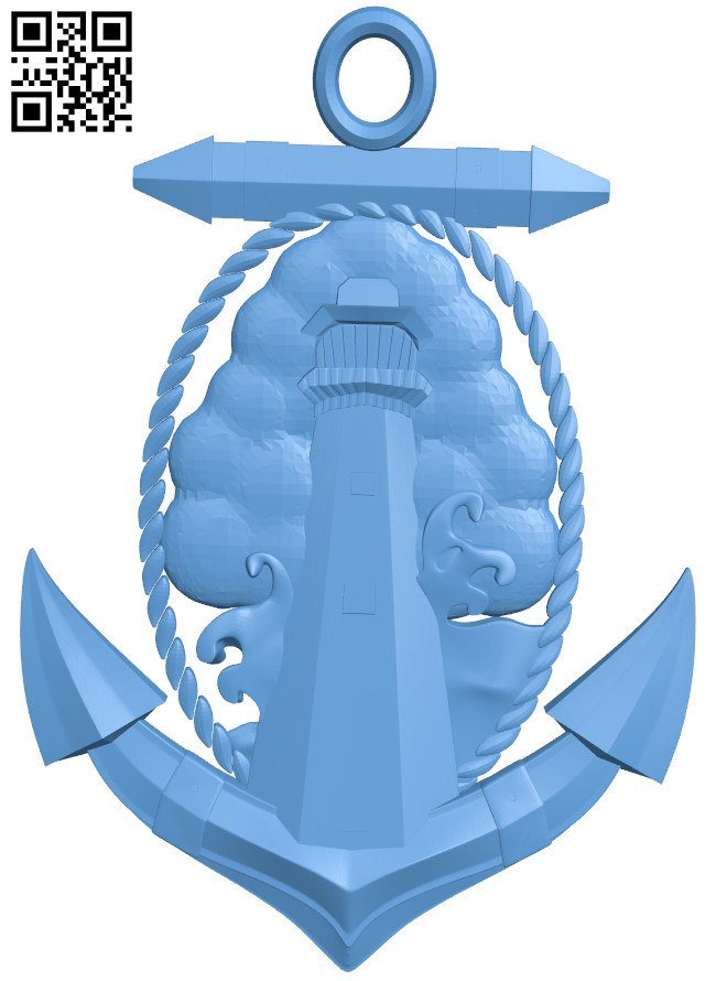 Anchor lighthouse T0003051 download free stl files 3d model for CNC wood carving