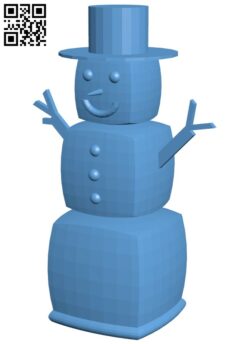Blocky the snowman H010943 file stl free download 3D Model for CNC and 3d printer