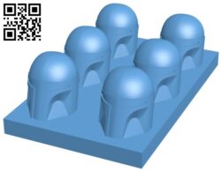 Boba Fett Ice Tray Mold H010894 file stl free download 3D Model for CNC and 3d printer