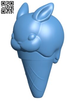 Bunny ice cream H010944 file stl free download 3D Model for CNC and 3d printer