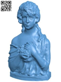 Bust of woman H010691 file stl free download 3D Model for CNC and 3d printer