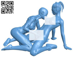 Cybergirls – Jenna and her robot H010897 file stl free download 3D Model for CNC and 3d printer