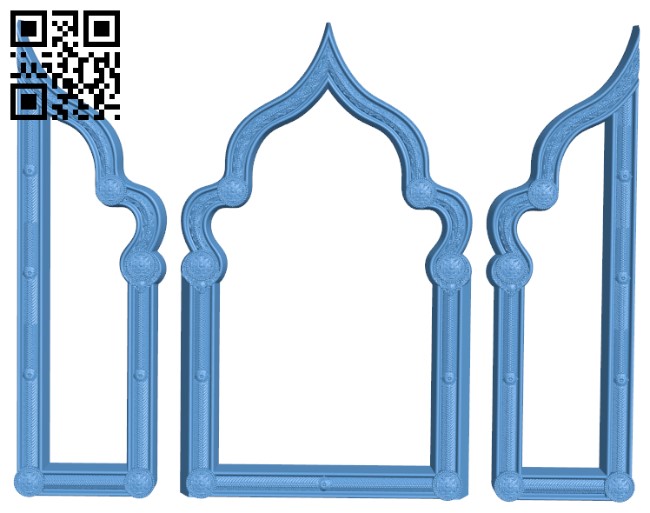 Door frame pattern T0003132 download free stl files 3d model for CNC wood carving
