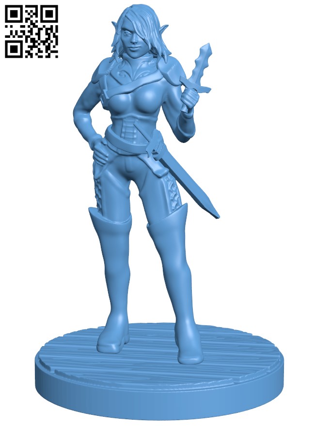 Elf Rogue H010907 file stl free download 3D Model for CNC and 3d printer