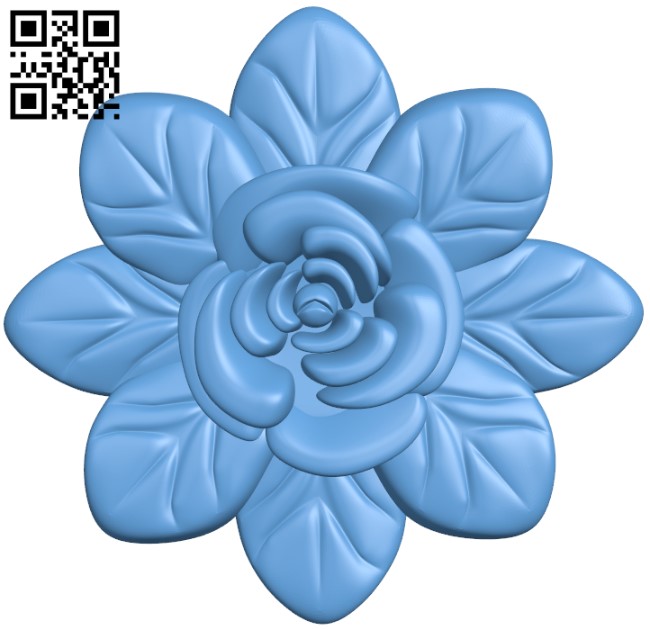 Flower pattern T0002952 download free stl files 3d model for CNC wood carving