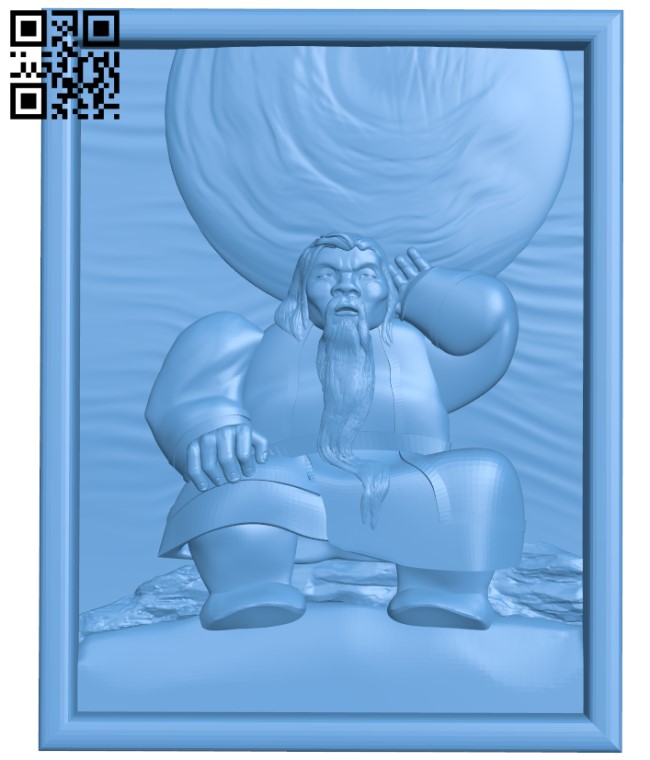 Grandfather painting T0003111 download free stl files 3d model for CNC wood carving