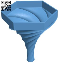 Guruguru – Swirl funnel H010949 file stl free download 3D Model for CNC and 3d printer
