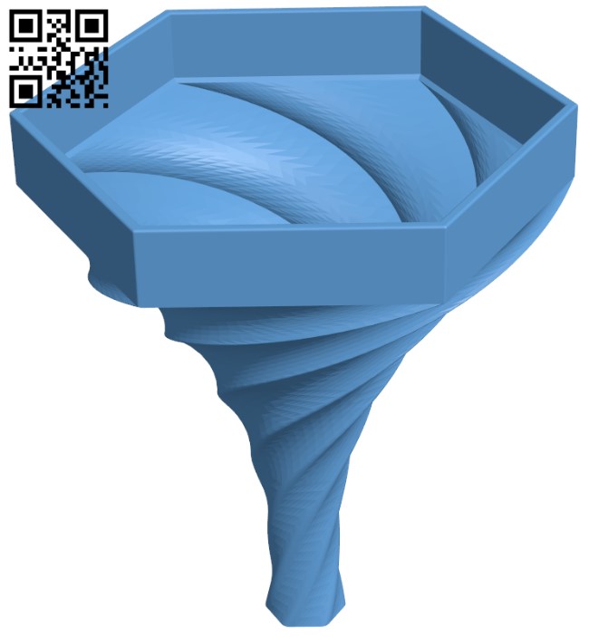 Guruguru - Swirl funnel H010949 file stl free download 3D Model for CNC and 3d printer