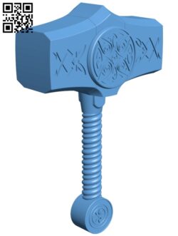 Thor Hammer H000112 file stl free download 3D Model for CNC and 3d