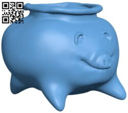 Hog pot H010666 file stl free download 3D Model for CNC and 3d printer