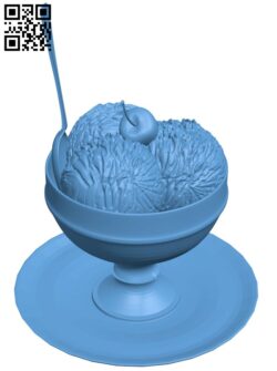 Ice Cream Sundae H010932 file stl free download 3D Model for CNC and 3d printer