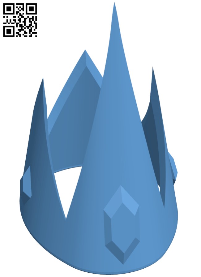 Ice King's Crown - Adventure Time H010953 file stl free download 3D Model for CNC and 3d printer