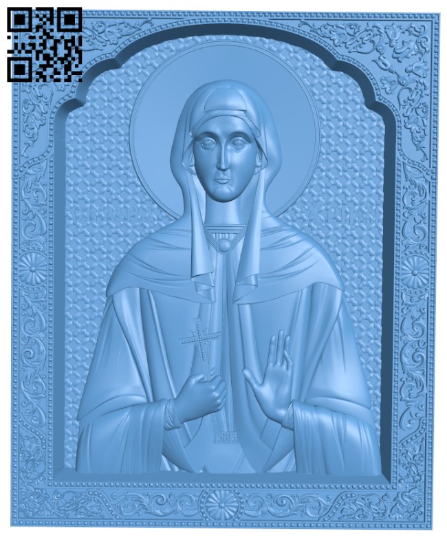 Icon of St. Christina T0003135 download free stl files 3d model for CNC wood carving