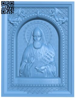 Icon of St. Seraphim of Vyritsky T0003113 download free stl files 3d model for CNC wood carving