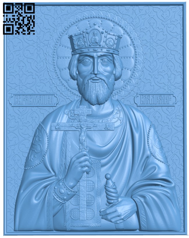 Icon of St.Vladimir T0003115 download free stl files 3d model for CNC wood carving