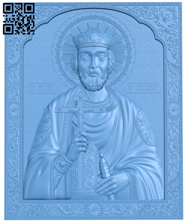 Icon of St.Vladimir T0003116 download free stl files 3d model for CNC wood carving