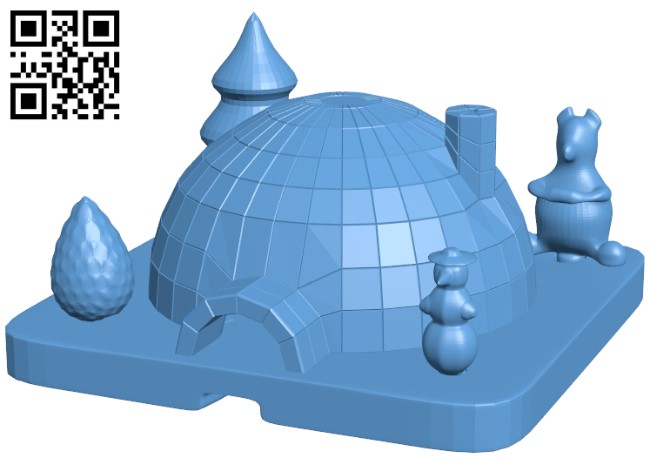 Iglo Winterland H010918 file stl free download 3D Model for CNC and 3d printer
