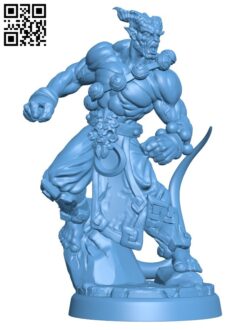 Infernal Monk Male H010867 file stl free download 3D Model for CNC and 3d printer