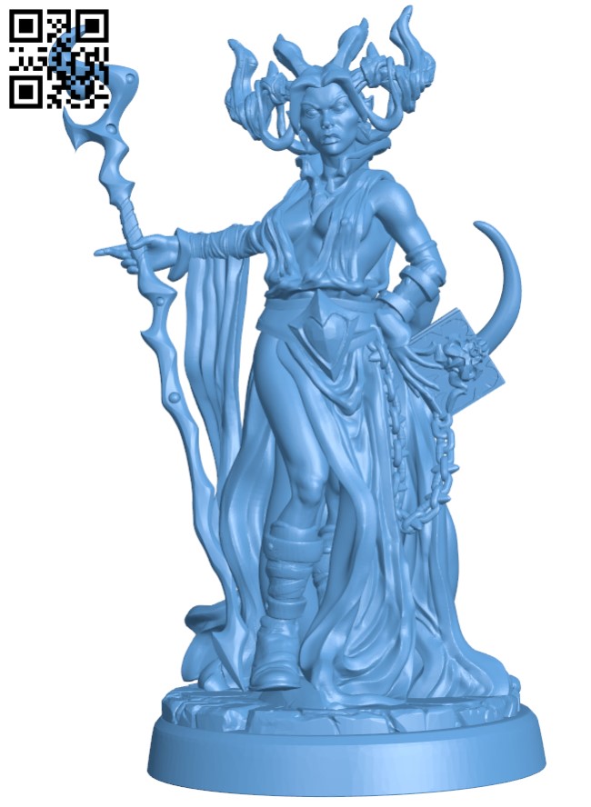Infernal Warlock Female H010868 file stl free download 3D Model for CNC and 3d printer