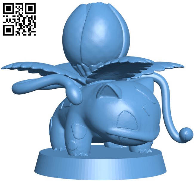 Ivysaur - Pokemon H010684 file stl free download 3D Model for CNC and 3d printer