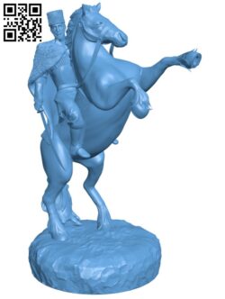 Jigit on a horse H010870 file stl free download 3D Model for CNC and 3d printer