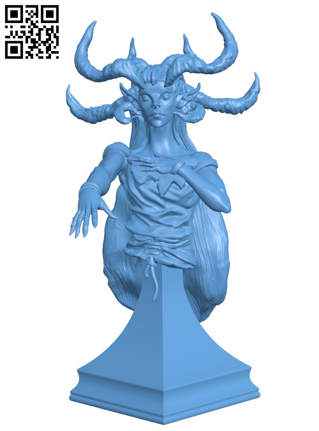 Lady of the Loch bust H010686 file stl free download 3D Model for CNC and 3d printer