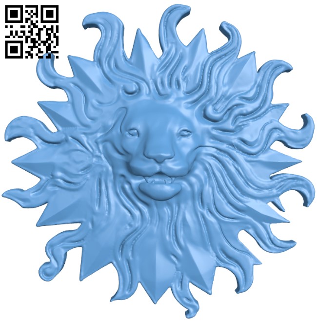 Lion head pattern T0003175 download free stl files 3d model for CNC wood carving