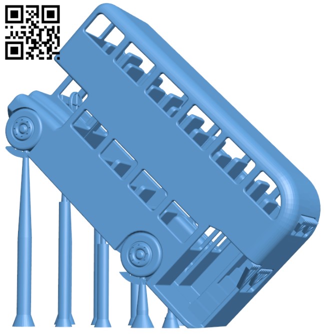 London Routemaster Bus H010879 file stl free download 3D Model for CNC and 3d printer