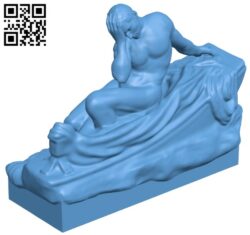Man grieving on a boat H010689 file stl free download 3D Model for CNC and 3d printer
