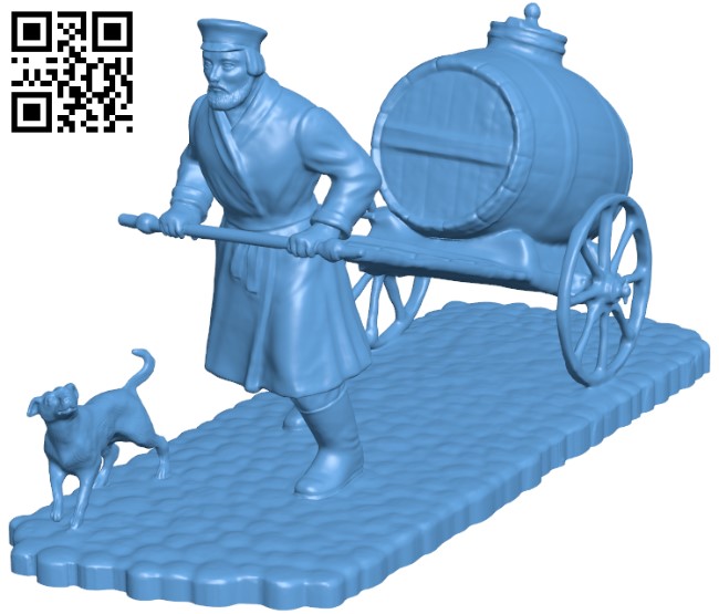 Monument to The Saint Petersburg water-carriers H010705 file stl free download 3D Model for CNC and 3d printer