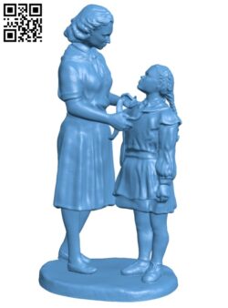 Mother and daughter H010707 file stl free download 3D Model for CNC and 3d printer