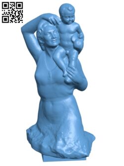 Mother and son H010708 file stl free download 3D Model for CNC and 3d printer