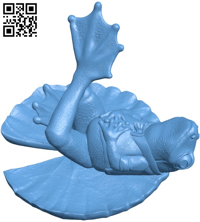 Mr J Pond - Froggy on a Lilypad H010960 file stl free download 3D Model for CNC and 3d printer
