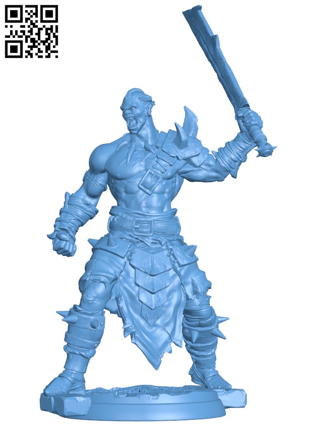 Orc warrior H010715 file stl free download 3D Model for CNC and 3d printer