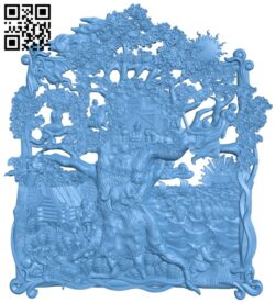 Painting of a kingdom by the seaside T0003159 download free stl files 3d model for CNC wood carving
