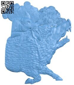 Painting of hunting wild boar T0003161 download free stl files 3d model for CNC wood carving