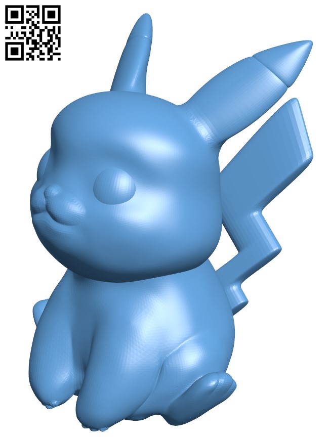 Pikachu - Pokemon H010717 file stl free download 3D Model for CNC and 3d printer