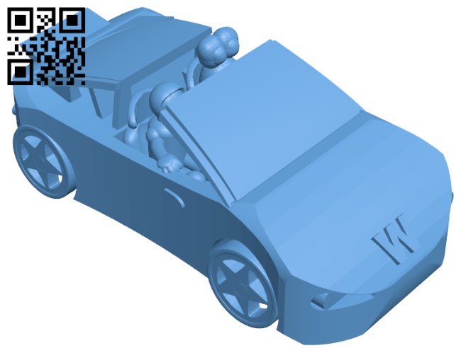 Roadster Buddy Land Car H010831 file stl free download 3D Model for CNC and 3d printer