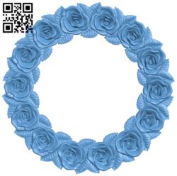 Rose wreath T0003003 download free stl files 3d model for CNC wood carving